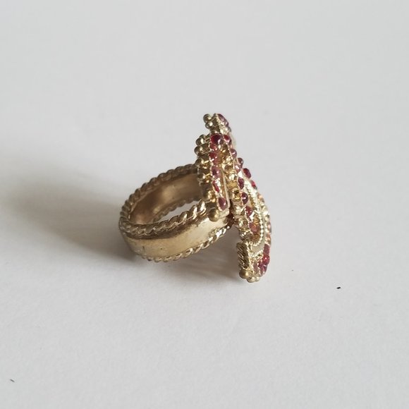 Chanel CC Logo Gold Plated Ring Size 6 - Picture 5 of 11